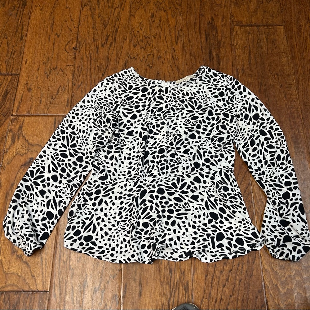 Loft women's long-sleeve peplum blouse‎